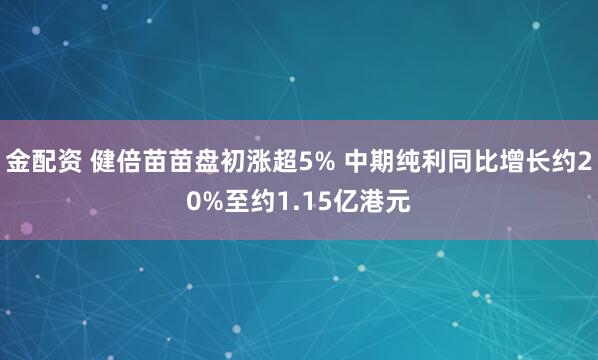 金配资 健倍苗苗盘初涨超5% 中期纯利同比增长约20%至约1.15亿港元